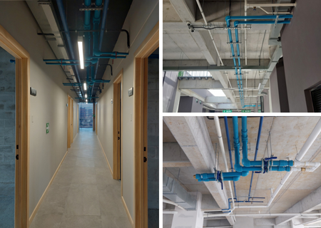 Nueva obra con las tuberías NIRON a la vista Nueva obra con las tuberías NIRON a la vista